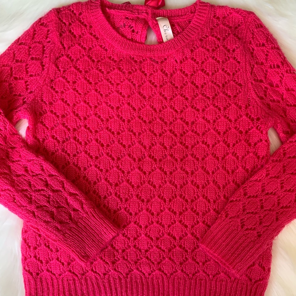 Cherokee Pink Sweater Girls Sz M